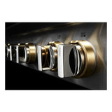 JennAir RISE 48 inch Gas Rangetop with 6 Sealed Burners, Grill, Dishwasher Safe Cast Iron Grates, Electronic Ignition Flame-Sensing Reignition in Stainless Steel, JGCP648HL