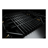 JennAir NOIR 48 inch Gas Rangetop with 4 Sealed Brass Burners, Grill, Chrome-Infused Griddle, Dishwasher Safe Grates and Electronic Ignition with Flame-Sensing Reignition in Stainless Steel, JGCP748HM
