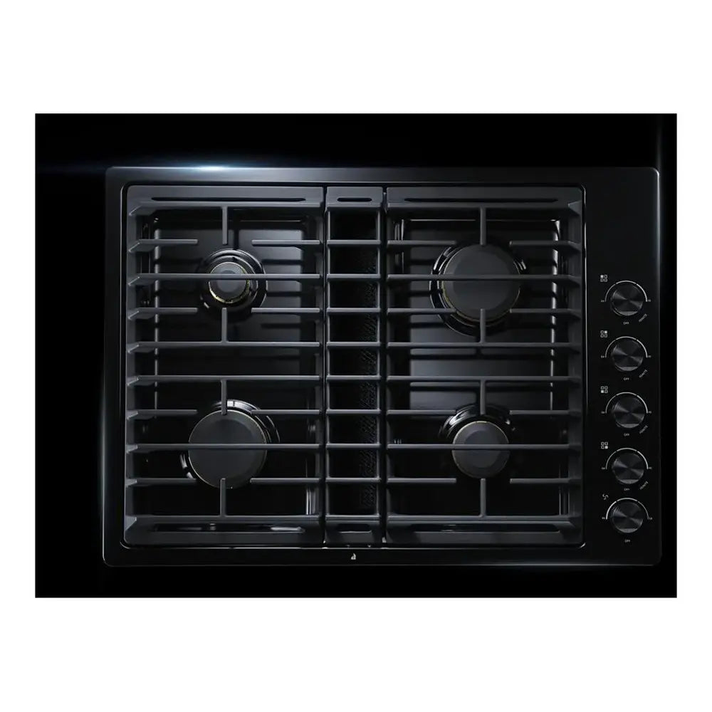 JennAir 30 inch Gas Downdraft Cooktop with 4 Sealed Burners, Knob Controls, 17000 BTU Ultra-High Output Burner, and Melt Cap, JGD3430G*