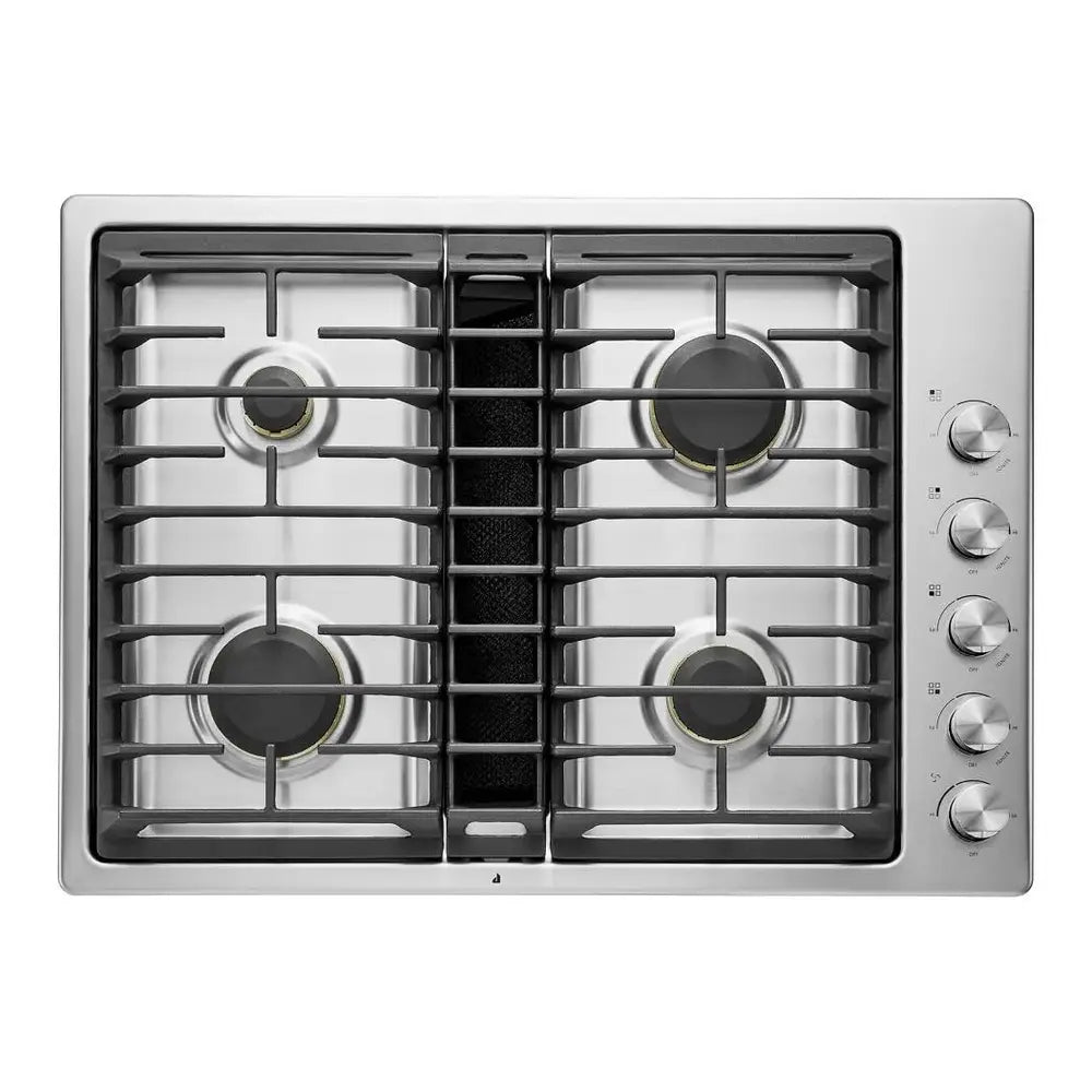 JennAir 30 inch Gas Downdraft Cooktop with 4 Sealed Burners, Knob Controls, 17000 BTU Ultra-High Output Burner, and Melt Cap, JGD3430G*