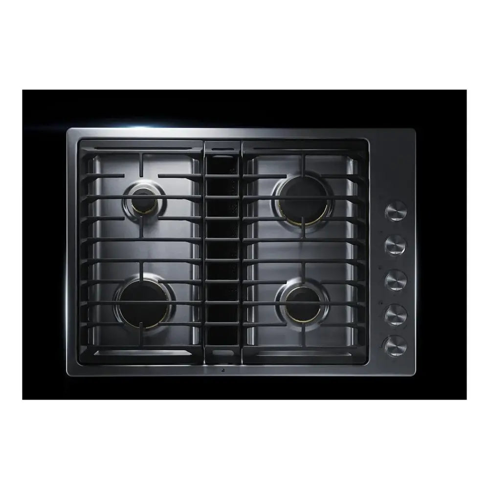 JennAir 30 inch Gas Downdraft Cooktop with 4 Sealed Burners, Knob Controls, 17000 BTU Ultra-High Output Burner, and Melt Cap, JGD3430G*