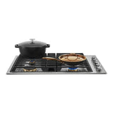 JennAir 30 inch Gas Downdraft Cooktop with 4 Sealed Burners, Knob Controls, 17000 BTU Ultra-High Output Burner, and Melt Cap, JGD3430G*