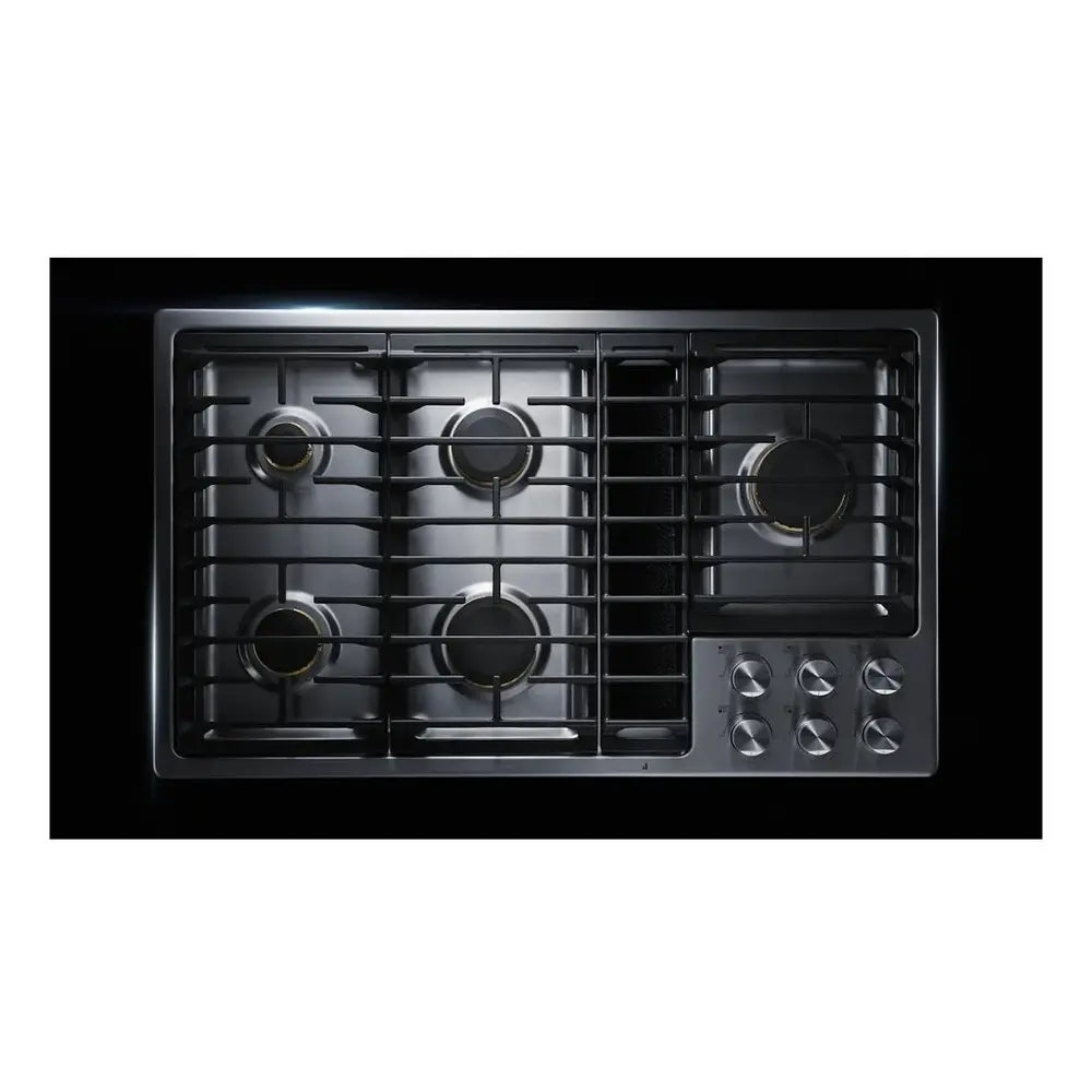 JennAir 36 inch Gas Downdraft Cooktop with 5 Sealed Burners, Knob Controls, 17000 BTU Ultra-High Output Burner, and Melt Cap, JGD3536G*