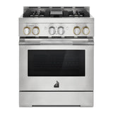 JennAir RISE 30 inch Gas Professional Range with 4 Sealed Burners, 4.1 cu. ft. Oven Capacity, Smart Integration, CustomClean with Automatic Lock, Sabbath Mode, in Stainless Steel, JGRP430HL