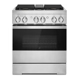 JennAir NOIR 30 inch Gas Professional Range with 4 Sealed Burners, 4.1 cu. ft. Oven Capacity, Smart Integration, CustomClean with Automatic Lock, Sabbath Mode, in Stainless Steel, JGRP430HM