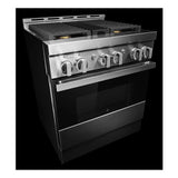 JennAir NOIR 30 inch Gas Professional Range with 4 Sealed Burners, 4.1 cu. ft. Oven Capacity, Smart Integration, CustomClean with Automatic Lock, Sabbath Mode, in Stainless Steel, JGRP430HM