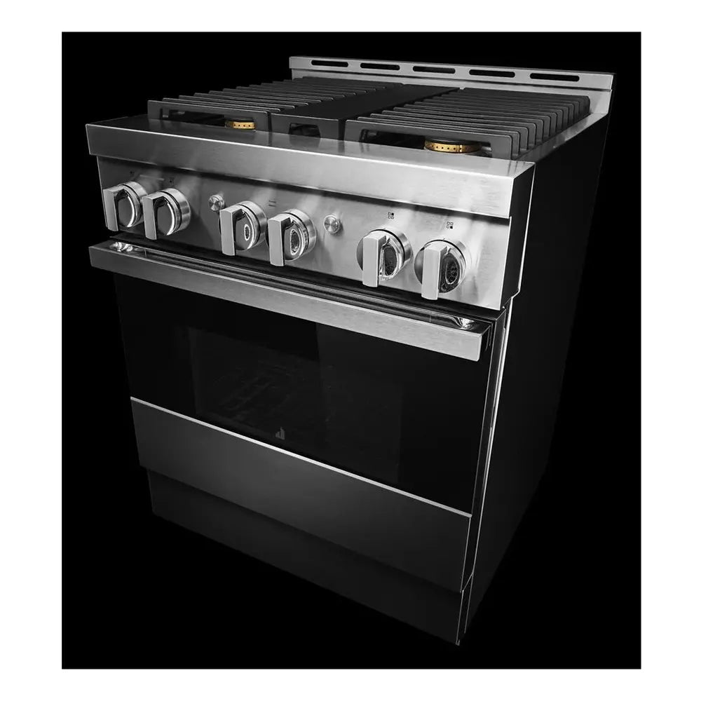 JennAir NOIR 30 inch Gas Professional Range with 4 Sealed Burners, 4.1 cu. ft. Oven Capacity, Smart Integration, CustomClean with Automatic Lock, Sabbath Mode, in Stainless Steel, JGRP430HM