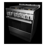 JennAir NOIR 30 inch Gas Professional Range with 4 Sealed Burners, 4.1 cu. ft. Oven Capacity, Smart Integration, CustomClean with Automatic Lock, Sabbath Mode, in Stainless Steel, JGRP430HM
