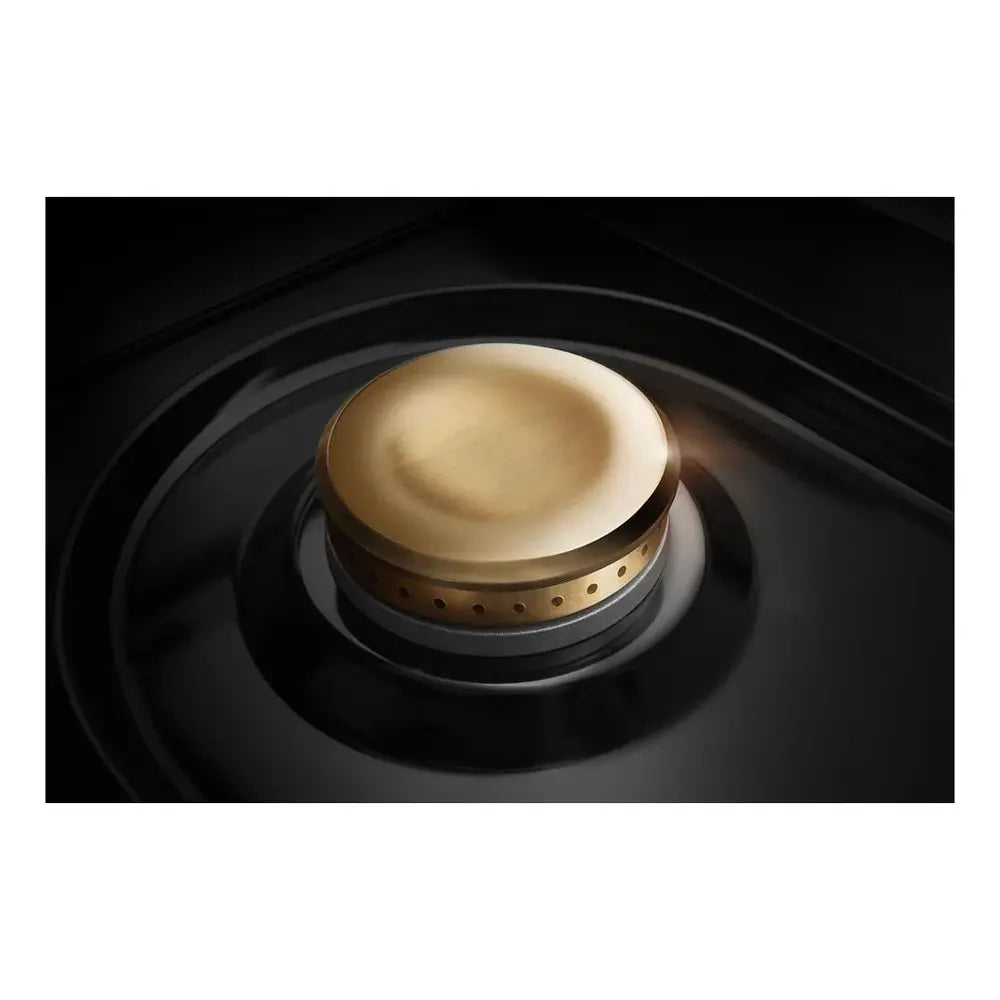 JennAir RISE 36 inch Smart Gas Range with 4 Sealed Burners, 5.1 Cu. Ft. Oven Capacity, Remote Access, Halo-Effect Knobs, Chrome-Infused Griddle, in Stainless Steel, JGRP536HL