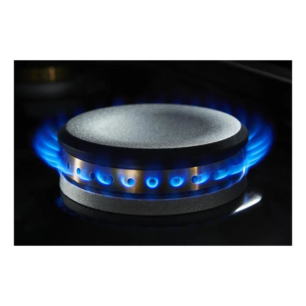 JennAir NOIR 36 inch Smart Gas Range with 4 Sealed Burners, 5.1 Cu. Ft. Oven Capacity, Remote Access, Halo-Effect Knobs, Chrome-Infused Griddle, in Stainless Steel, JGRP536HM