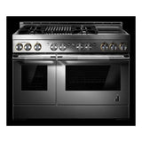 JennAir RISE 48 inch Professional Smart Gas Range with 4 Sealed Burners, Griddle, Grill, 6.3 cu. ft. Total Oven Capacity, Remote Access, Halo-Effect Knobs, in Stainless Steel, JGRP748HL