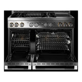 JennAir RISE 48 inch Professional Smart Gas Range with 4 Sealed Burners, Griddle, Grill, 6.3 cu. ft. Total Oven Capacity, Remote Access, Halo-Effect Knobs, in Stainless Steel, JGRP748HL