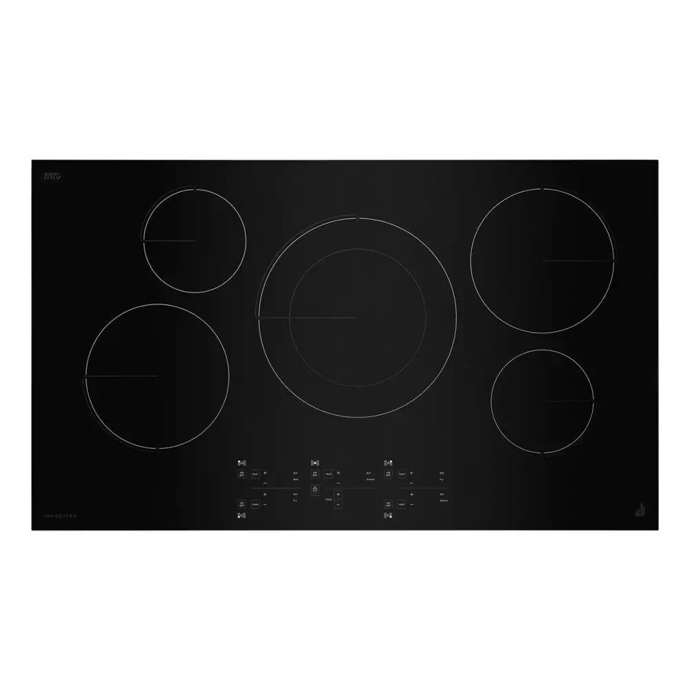 JennAir 36 inch Induction Cooktop with 5 Elements, Auto Sensor Cooking, Assisted Cooking, Emotive Controls, and Pan Detection, JIC4536K*