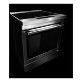 JennAir RISE 30 inch Induction Slide-In Range with 4 Cooking Zones, True Convection Oven, Assisted Cooking, Emotive Controls, Bridge Function, in Stainless Steel, JIS1450ML