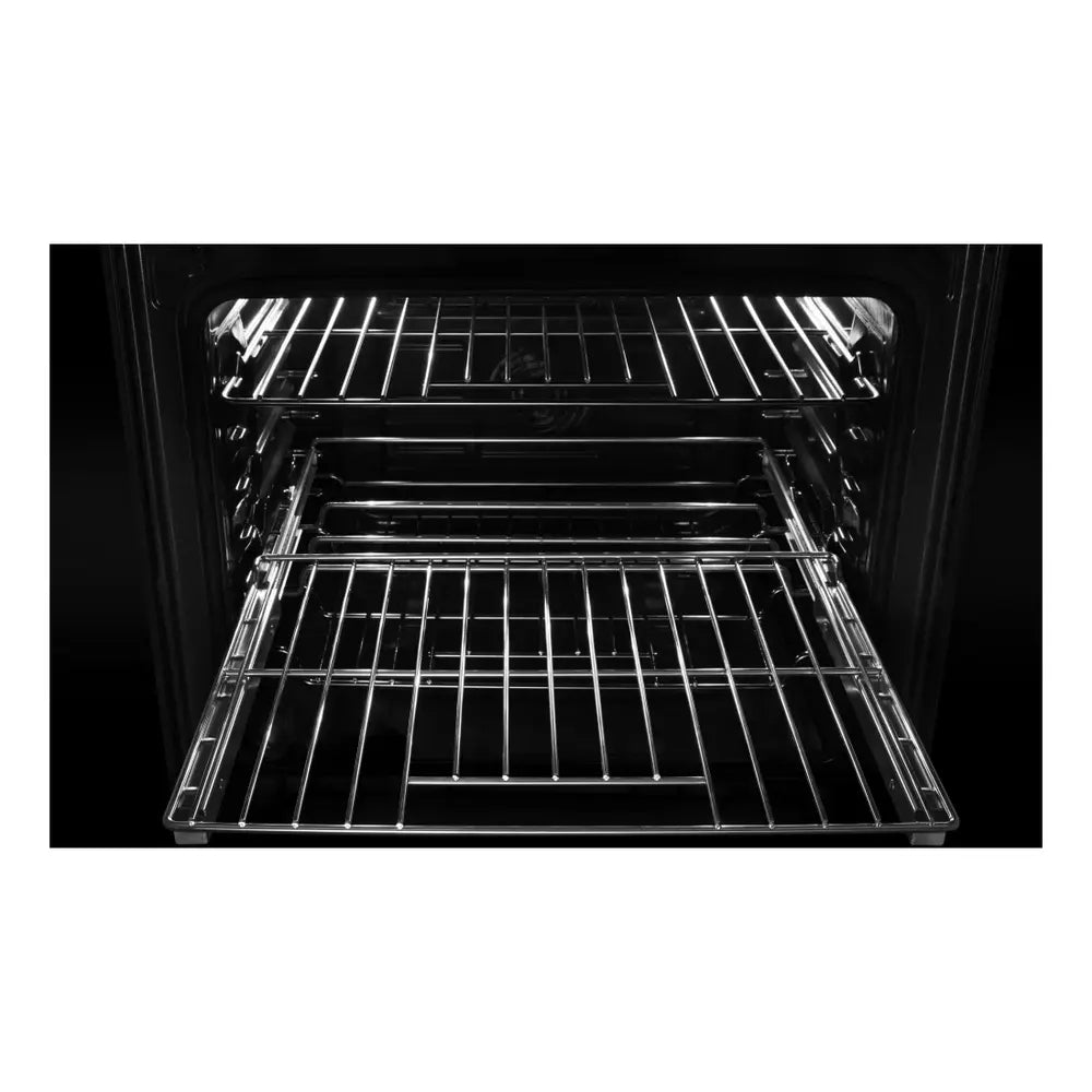 JennAir RISE 30 inch Induction Slide-In Range with 4 Cooking Zones, True Convection Oven, Assisted Cooking, Emotive Controls, Bridge Function, in Stainless Steel, JIS1450ML