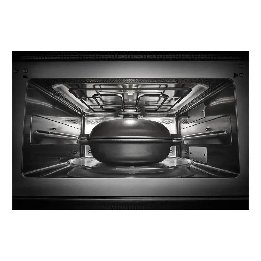JennAir RISE 27 inch Built-In Microwave Oven with Speed-Cook, 1.4 cu. ft. Capacity, Sensor Cooking, 4.3 inch LCD Color Display, Stainless Interior in Stainless Steel, JMC2427LL