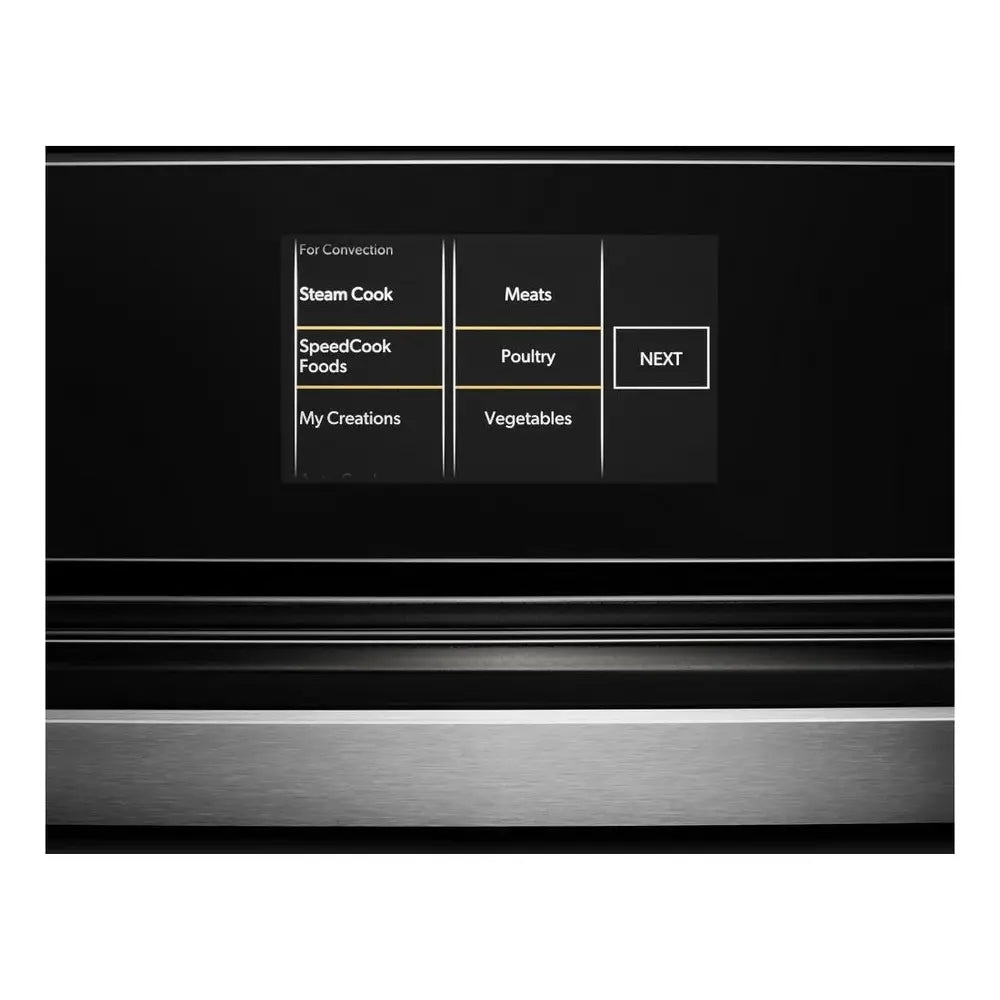 JennAir RISE 27 inch Built-In Microwave Oven with Speed-Cook, 1.4 cu. ft. Capacity, Sensor Cooking, 4.3 inch LCD Color Display, Stainless Interior in Stainless Steel, JMC2427LL