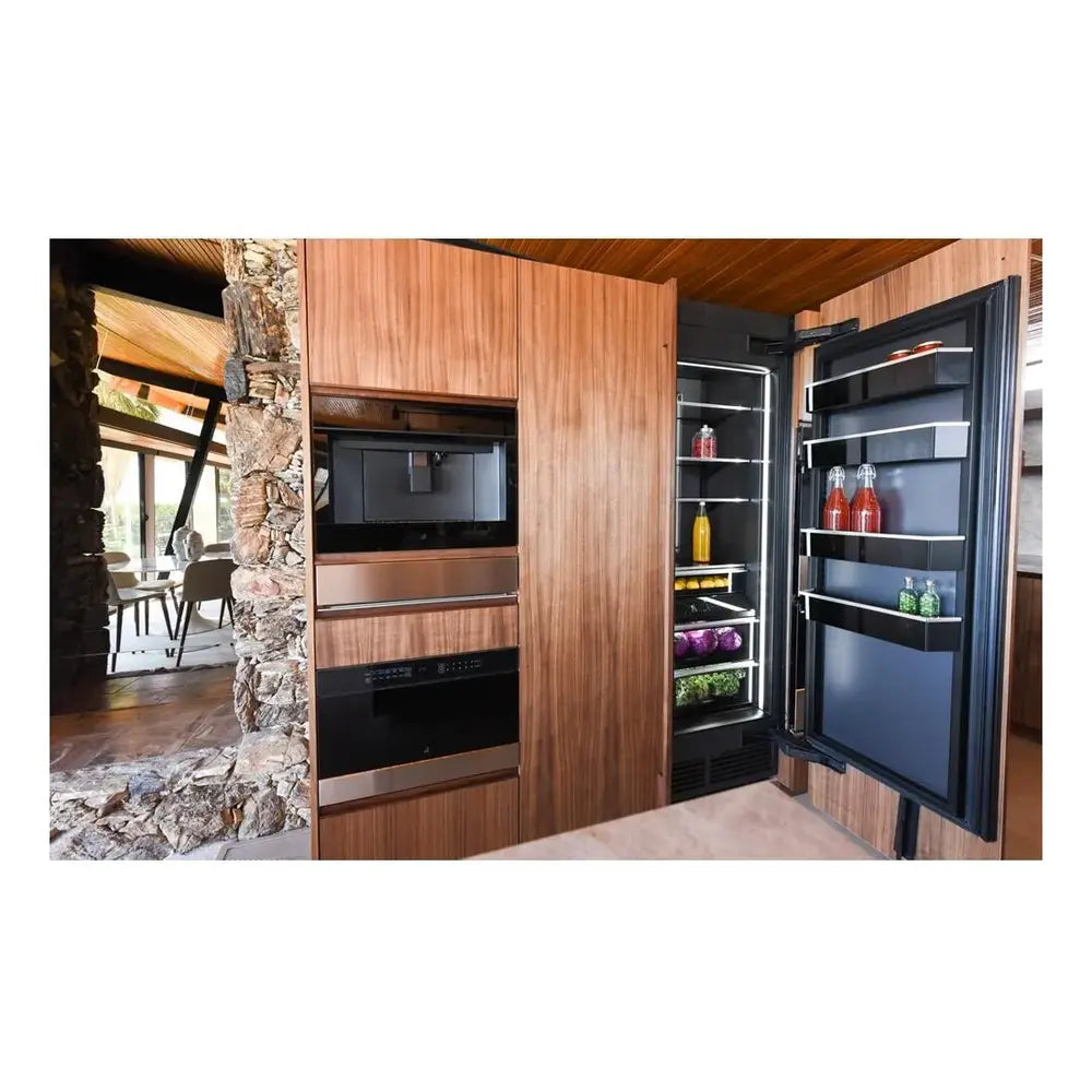 JennAir NOIR 24 inch Undercounter Drawer Microwave Oven with 1.2 cu. ft. Capacity, 950 Cooking Watts and One Touch Access in Floating Glass Black, JMDFS24HM