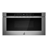JennAir RISE 30 inch Under Counter Microwave Drawer with 1.2 cu. ft. Capacity, 950 Watts Element, Sensor Reheat and Keep Warm in Stainless Steel, JMDFS30HL