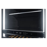 JennAir RISE 24 inch Under Counter Beverage Center with Dual Temperature Zones, UV-Resistant Thermal Glass in Stainless Steel, JUBF*242HL