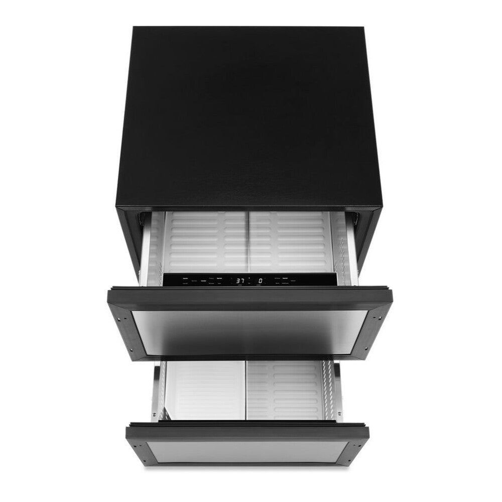 JennAir 24 inch Double Drawer Refrigerator/Freezer with 4.7 cu. ft. Capacity, Obsidian Interior, LED Lighting in Panel Ready, JUCFP242HX