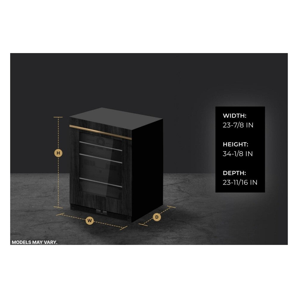 JennAir 24 inch Under Counter Glass Door Refrigerator with 5.2 cu. ft. Capacity, Obsidian Interior and LED Lighting in Panel Ready, JUGF*242HX