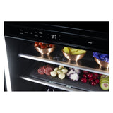 JennAir RISE 24 inch Under Counter Glass Door Refrigerator with 5.2 cu. ft. Capacity, Obsidian Interior and LED Lighting in Stainless Steel, JUGF*242HL