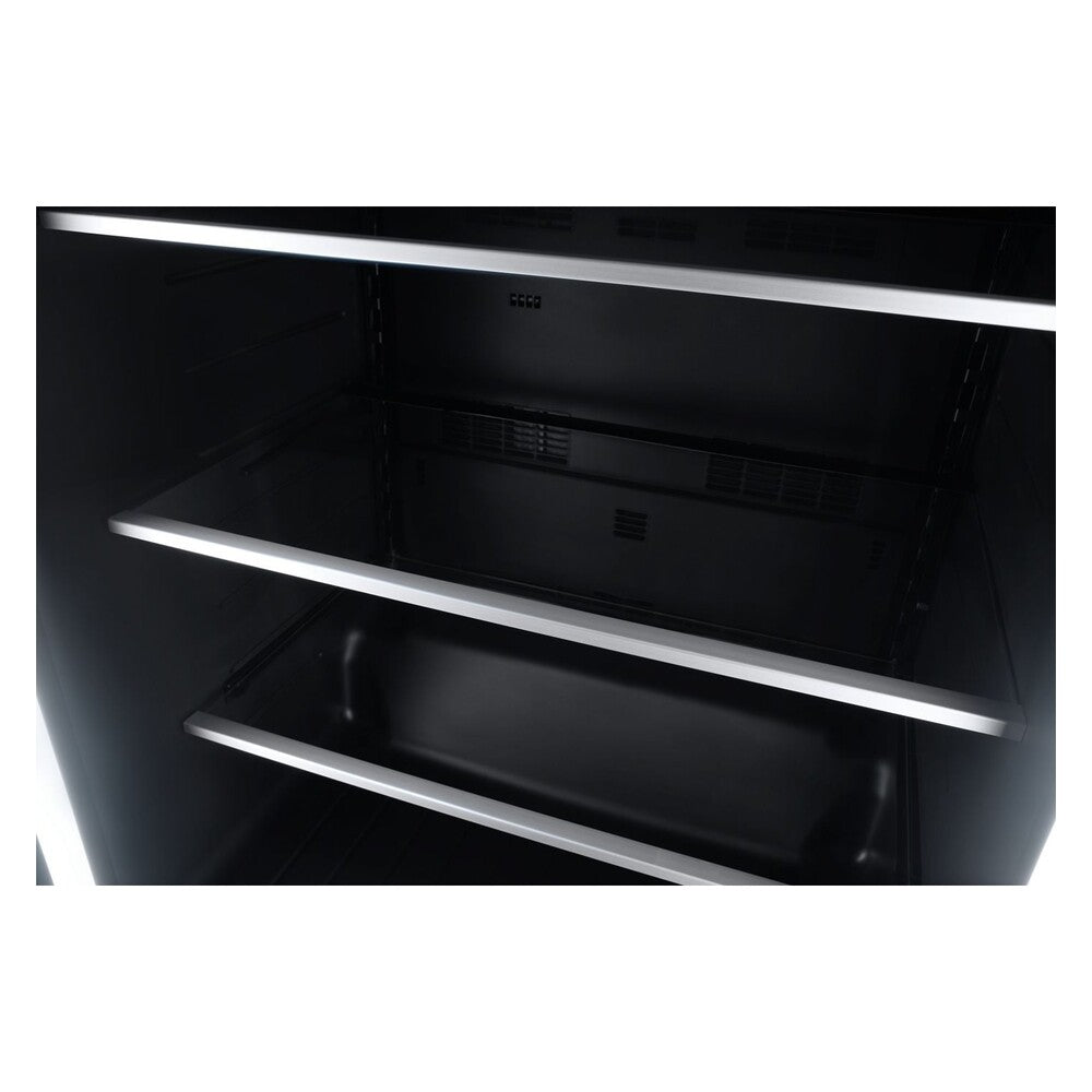 JennAir RISE 24 inch Under Counter Glass Door Refrigerator with 5.2 cu. ft. Capacity, Obsidian Interior and LED Lighting in Stainless Steel, JUGF*242HL