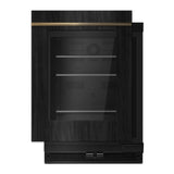 JennAir 24 inch Under Counter Glass Door Refrigerator with 5.2 cu. ft. Capacity, Obsidian Interior and LED Lighting in Panel Ready, JUGF*242HX
