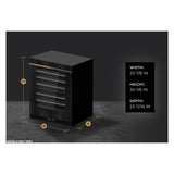JennAir 24 inch Built-In Undercounter Wine Cellar with 45 Bottle Capacity, Independent Temperature Zones in Panel Ready, JUWF*242HX