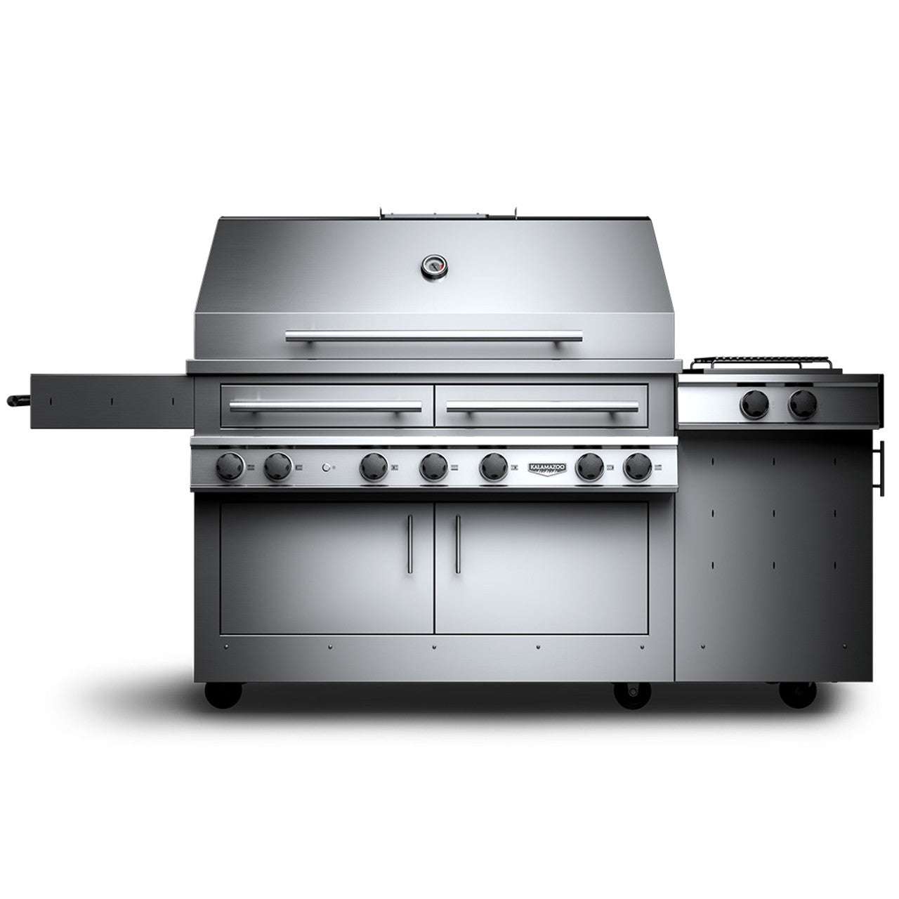 Kalamazoo K1000HS Freestanding Hybrid Fire Grill with Side Burner - K1000HS