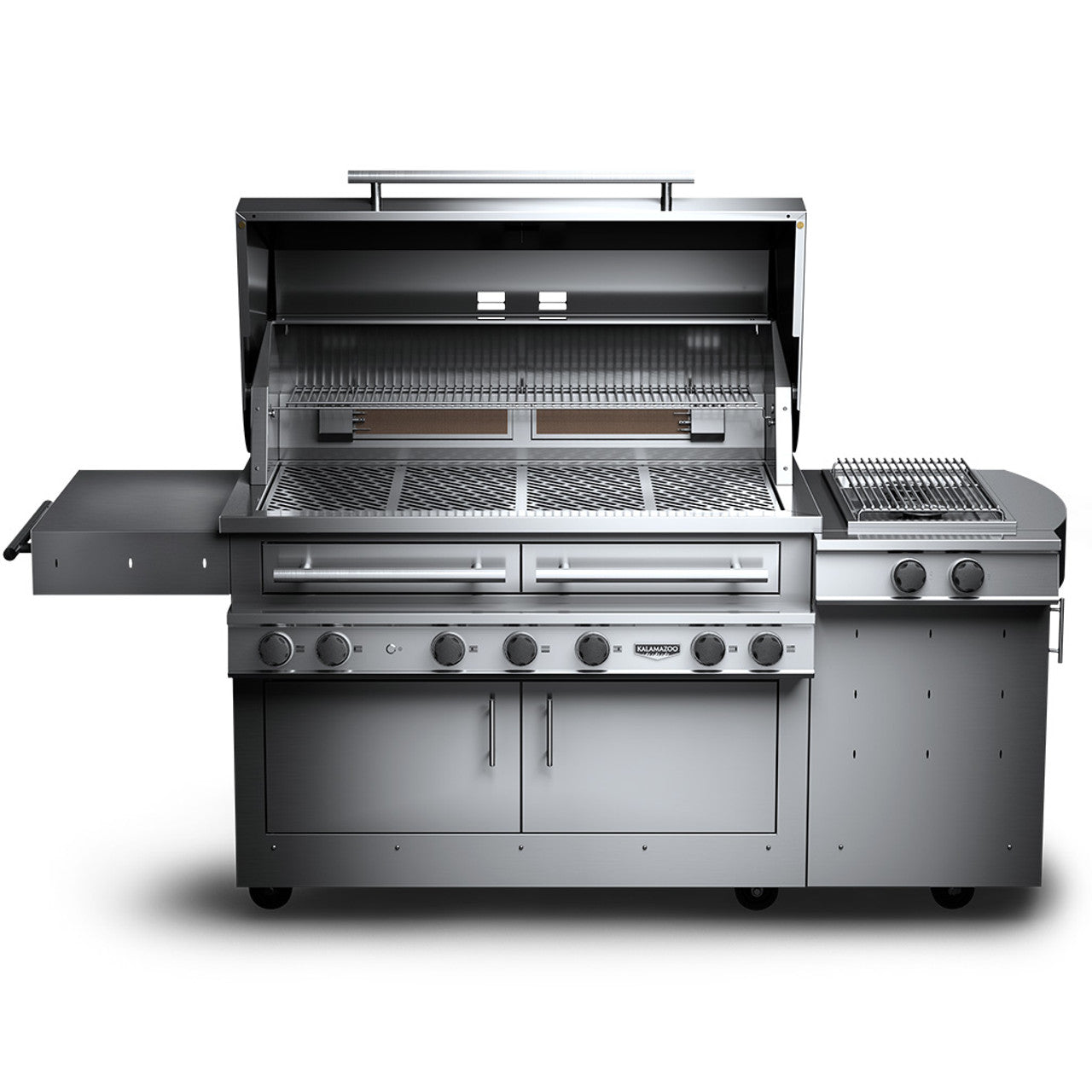 Kalamazoo K1000HS Freestanding Hybrid Fire Grill with Side Burner - K1000HS