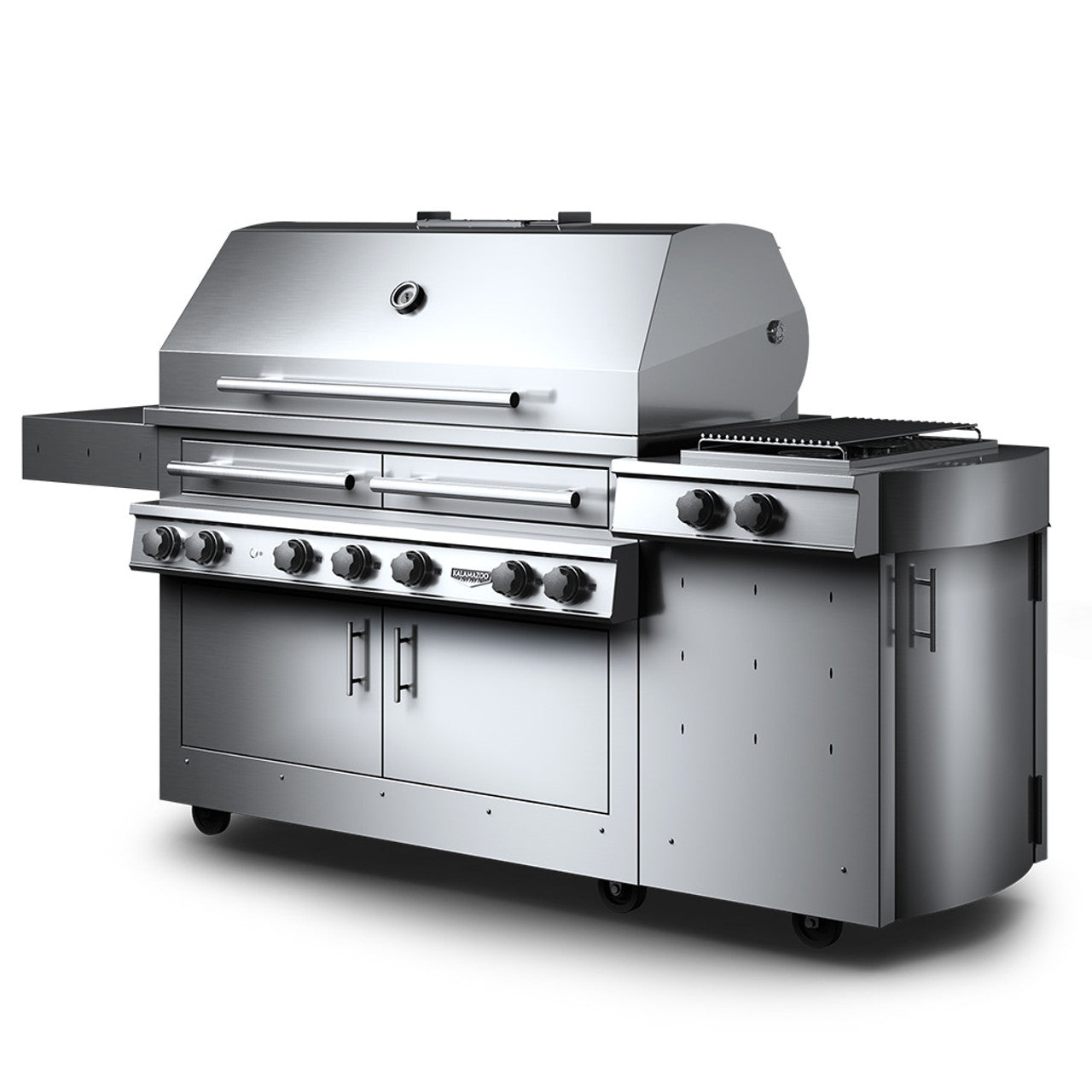 Kalamazoo K1000HS Freestanding Hybrid Fire Grill with Side Burner - K1000HS