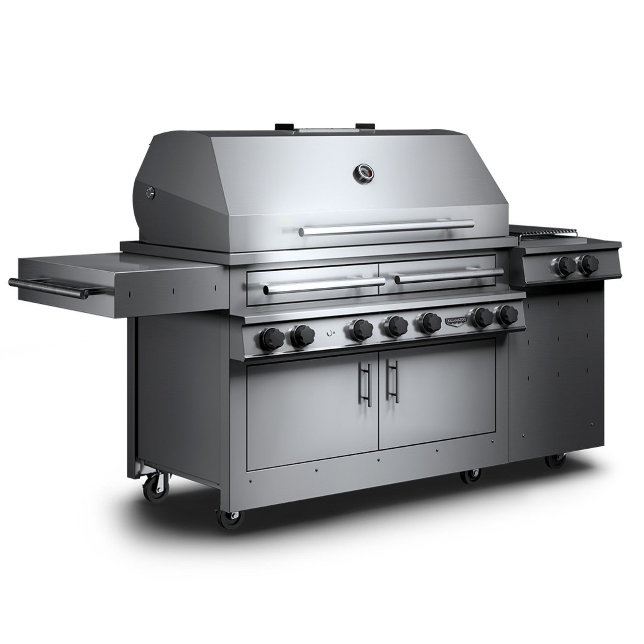 Kalamazoo K1000HS Freestanding Hybrid Fire Grill with Side Burner - K1000HS