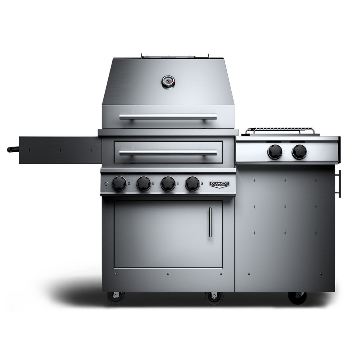 Kalamazoo K500HS Freestanding Hybrid Fire Grill with Side Burner
