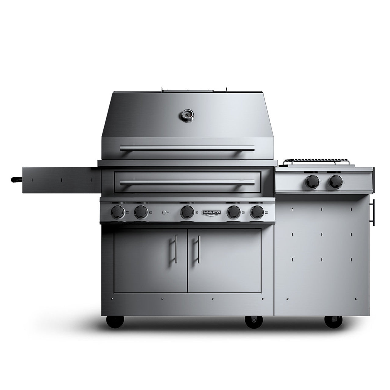 Kalamazoo K750HS Freestanding Hybrid Fire Grill with Side Burner