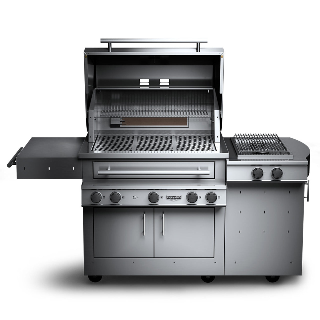 Kalamazoo K750HS Freestanding Hybrid Fire Grill with Side Burner