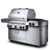 Kalamazoo K750HS Freestanding Hybrid Fire Grill with Side Burner