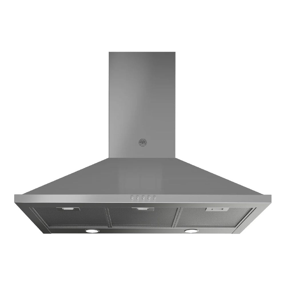Bertazzoni 36 inch Professional Series Chimney Hood with 600 CFM, Aluminum Mesh Filters, LED Lighting and Push Button Controls in Stainless Steel - KCH36XV