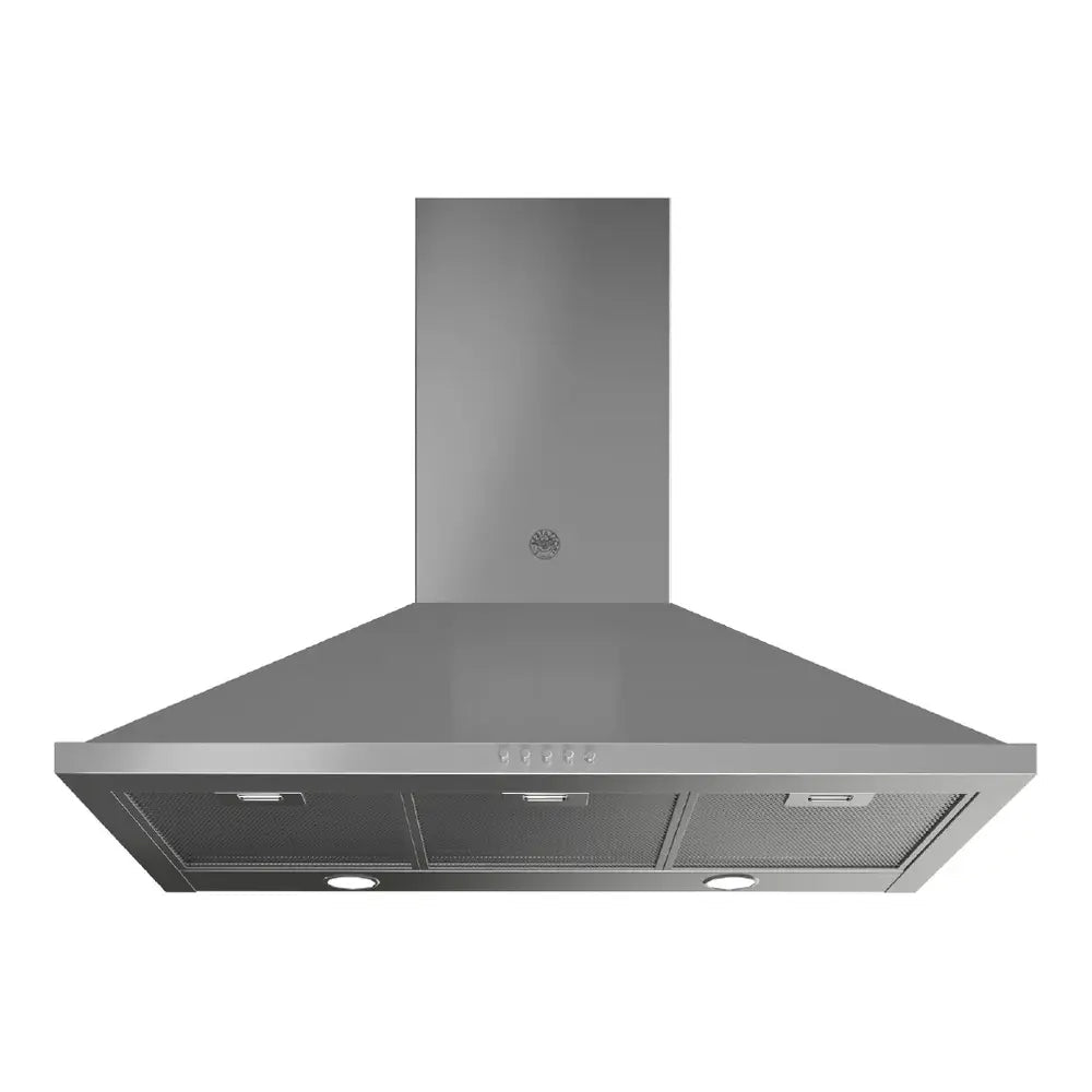 Bertazzoni 36 inch Professional Series Chimney Hood with 600 CFM, Aluminum Mesh Filters, LED Lighting and Push Button Controls in Stainless Steel - KCH36XV