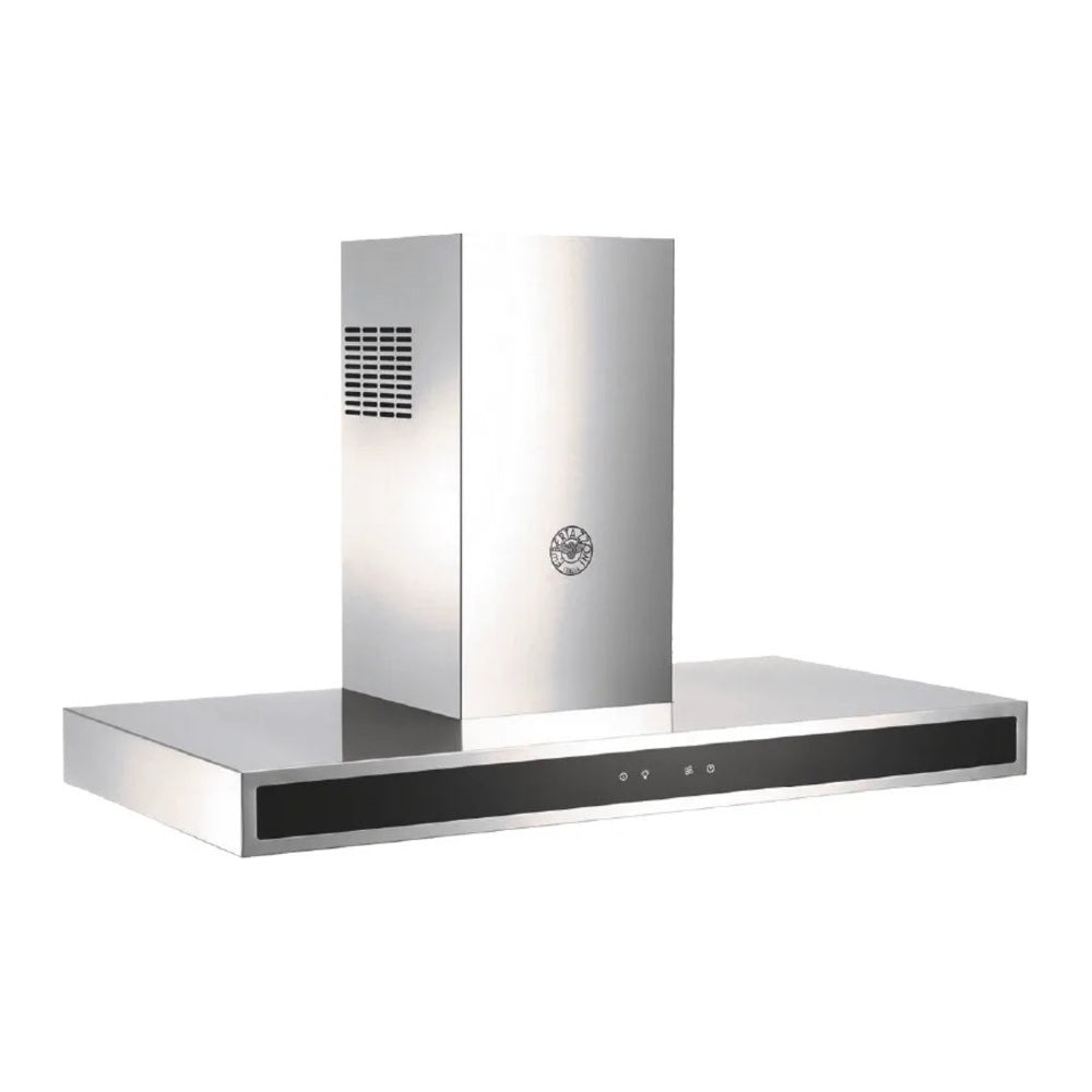 Bertazzoni 30 inch Professional Series Wall Mount Hood with Glass Front, 600 CFM, Digital Flow-Through Restrictor (Down to 300 CFM), LED Lighting, Aluminum Mesh Filters, in Stainless Steel - KG30X