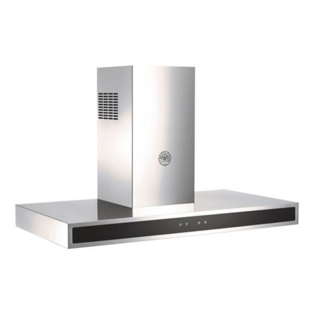 Bertazzoni 36 inch Professional Series Wall Mount Hood with Glass Front, 600 CFM, Digital Flow-Through Restrictor (Down to 300 CFM), LED Lighting, Aluminum Mesh Filters, in Stainless Steel - KG36X