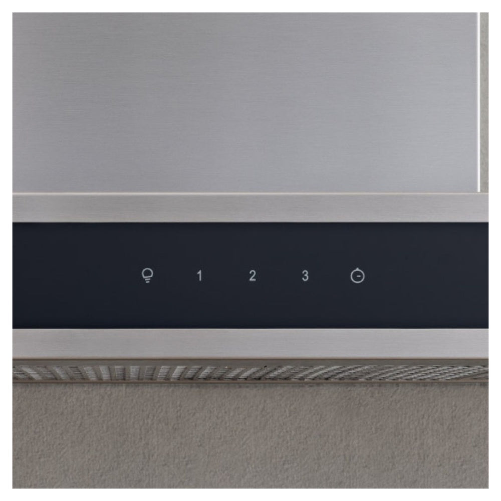 Bertazzoni 48 inch Professional Series Wall Mount Hood with Glass Front, 600 CFM, Digital Flow-Through Restrictor (Down to 300 CFM), LED Lighting, Aluminum Mesh Filters, in Stainless Steel - KG48X