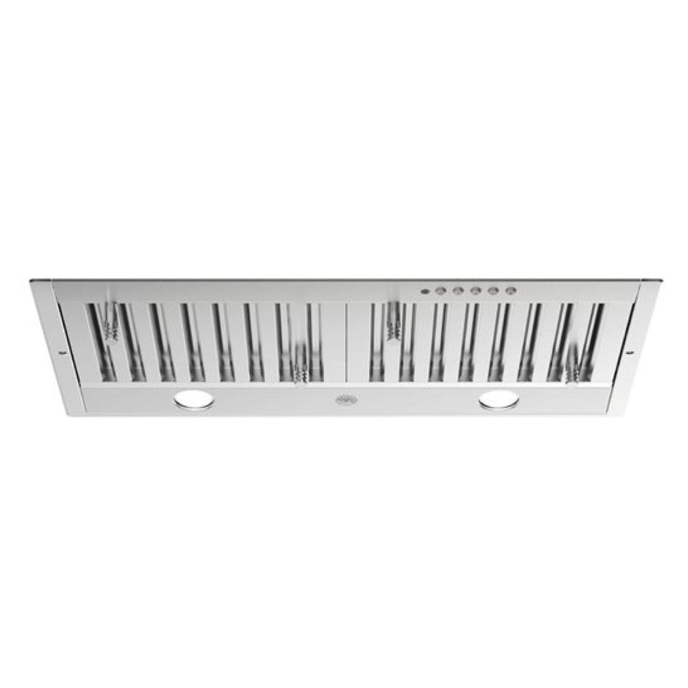 Bertazzoni 30 inch Professional Series Insert Hood with 600 CFM, Baffle Filters, Electronic Controls, LED Lighting, and Remote Control in Stainless Steel - KIN30XT