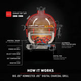 Kamado Joe Big Joe Konnected Joe Digital WiFi Charcoal Grill & Smoker - KJ15042425