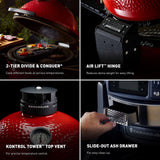 Kamado Joe Big Joe Konnected Joe Digital WiFi Charcoal Grill & Smoker - KJ15042425