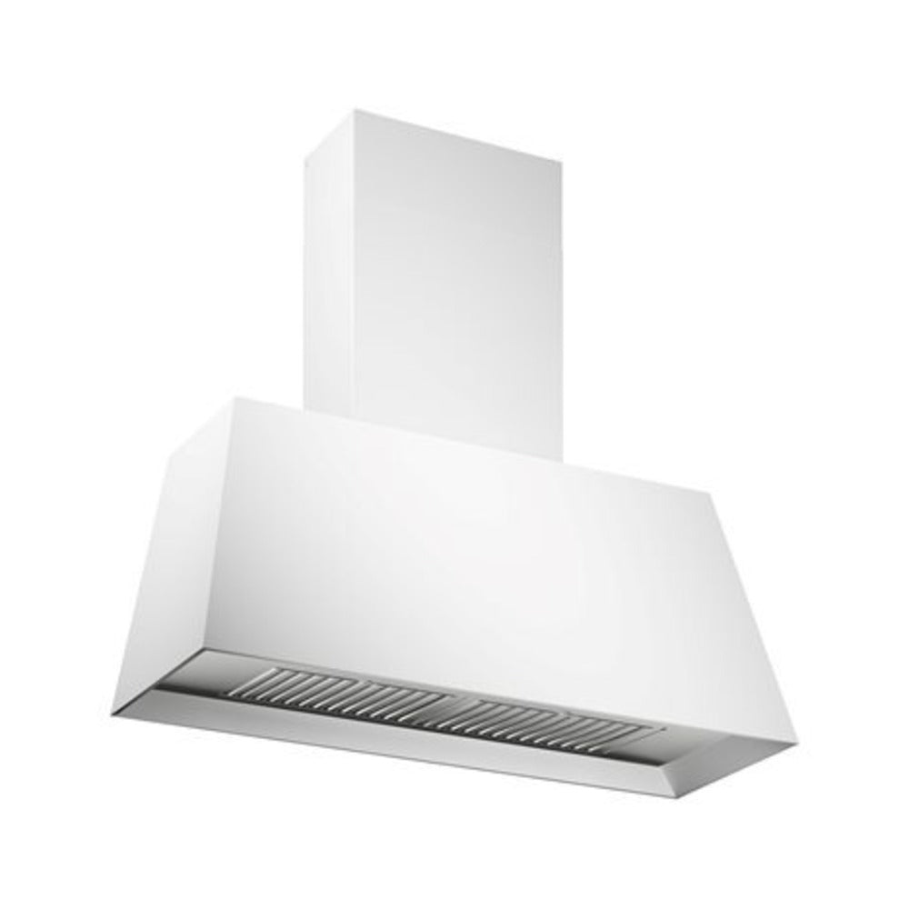 Bertazzoni 30 inch Master Series Contemporary Canopy Hood with 600 CFM, Stainless Steel Baffle Filter and LED Light Bar (Matte White) - KMC30BI