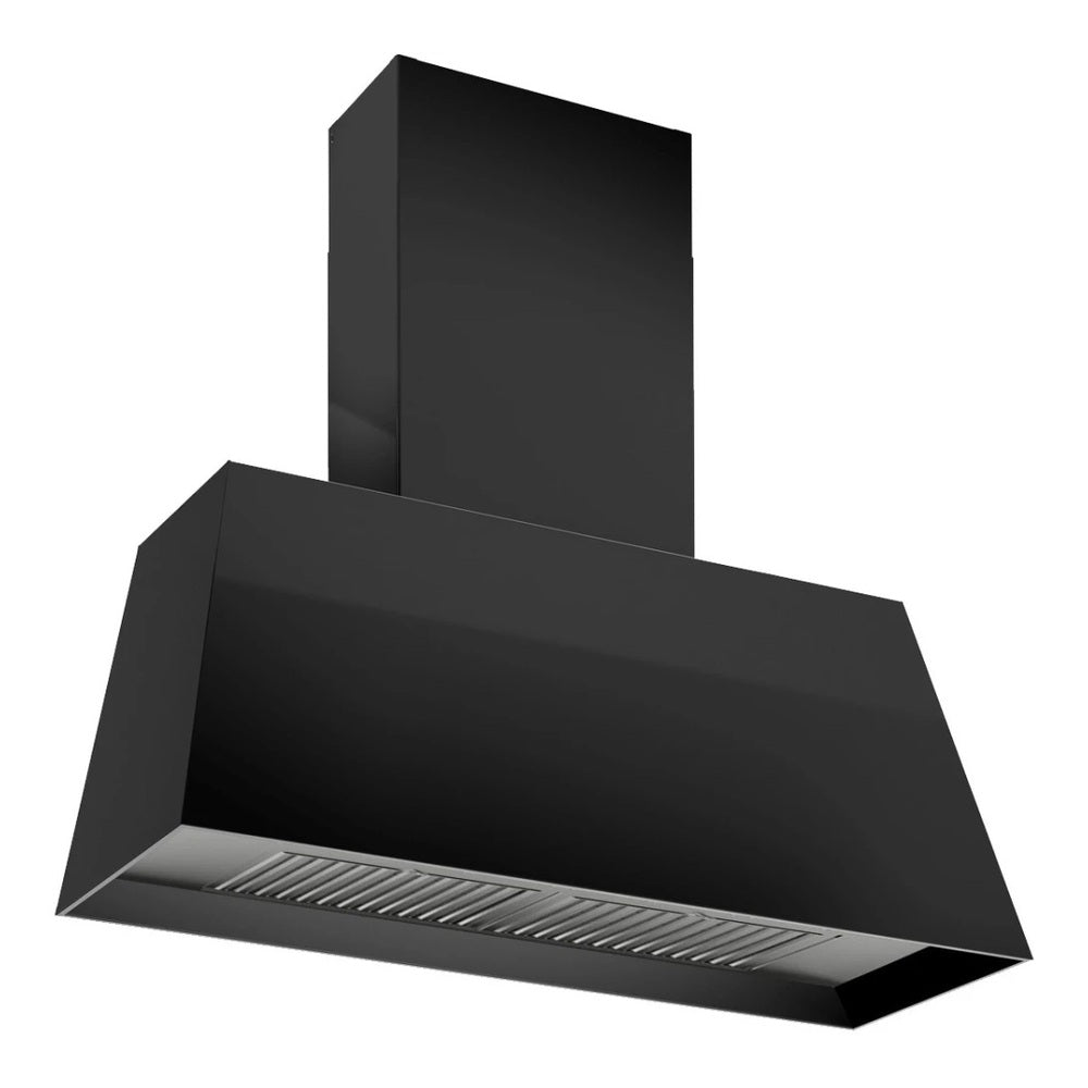 Bertazzoni 30 inch Master Series Contemporary Canopy Hood with 600 CFM, Stainless Steel Baffle Filter and LED Light Bar (Matte Black) - KMC30NE