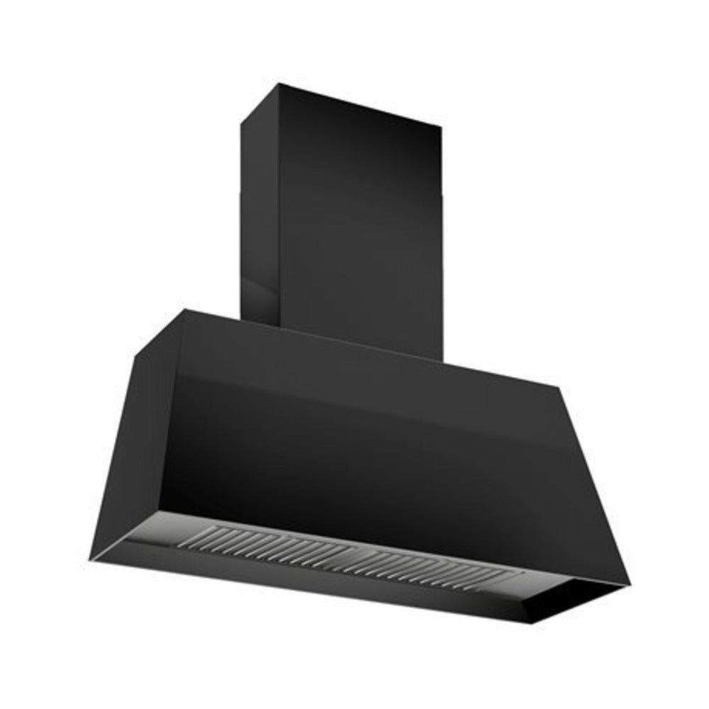 Bertazzoni 30 inch Master Series Contemporary Canopy Hood with 600 CFM, Stainless Steel Baffle Filter and LED Light Bar (Matte Black) - KMC30NE