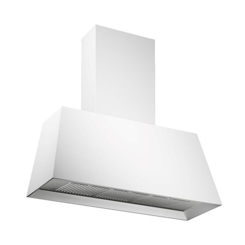 Bertazzoni 36 inch Master Series Contemporary Canopy Hood with 600 CFM, Stainless Steel Baffle Filter and LED Light Bar (Matte White) - KMC36BI